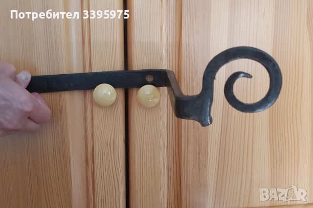 Антична кована дръжка за порта 19-ти век