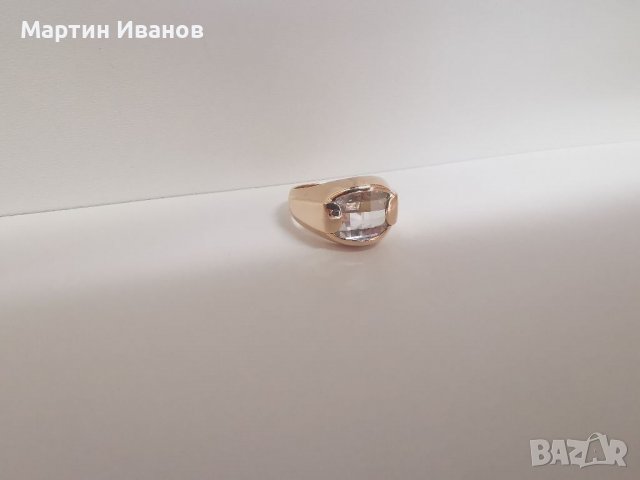 Златен мъжки пръстен с циркон 3, снимка 7 - Пръстени - 25952741