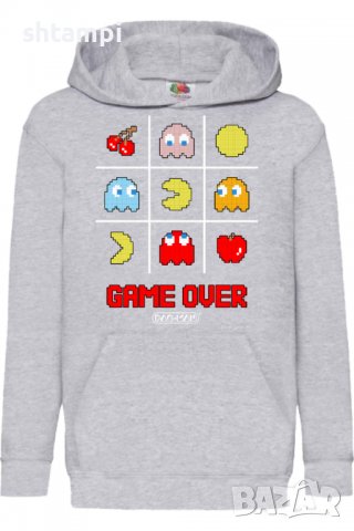 Детски Суитчър/Суитшърт PacMan Game Over,Super Mario,Игра,Подарък,Изненада,Забавление,Рожден Ден, снимка 2 - Детски анцузи и суичери - 38360698