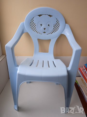 Детски пластмасов стол с мече / Детско столче с мече, снимка 4 - Мебели за детската стая - 43734464