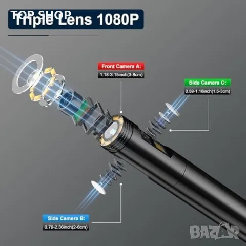 Нов Професионален Борскоп Камера T27 с Тройни Обективи и IPS Екран, снимка 3 - Друга електроника - 49217045