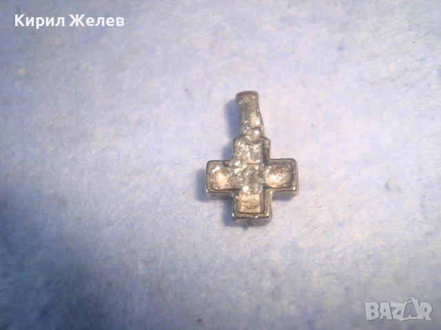 СТАРО МАЛКО ПОСРЕБРЕТО ГОТИЧЕСКИ СТИЛ НАГРЪДНО КРЪСТЧЕ 23473, снимка 7 - Антикварни и старинни предмети - 36902214