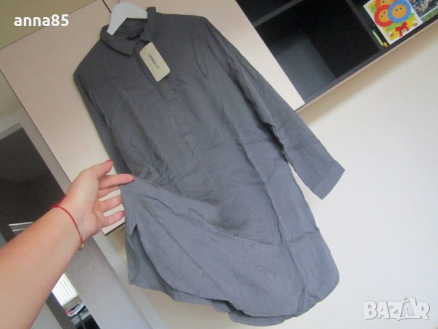 Дълга сива риза ХЛ, снимка 2 - Ризи - 28361400