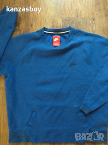 NIKE TECH Fleece Crew - страхотна мъжка блуза Л, снимка 5 - Блузи - 44103756