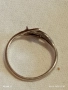 Винтидж сребърен пръстен с паднал камък майсторска ръчна изработка 39963, снимка 4