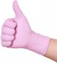 Розови нитрилни ръкавици, снимка 1 - Маникюр и педикюр - 41536890