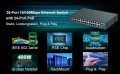 YuanLey 26 порта PoE суич, 24x 10/100Mbps PoE+, 2х 1000Mbps Gigabit, снимка 8