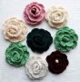 Ръчно плетени вълнени брошки - цвете, снимка 3