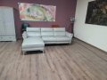 Сив кожен ъглов диван с електрически релаксиращ механизъм, снимка 1 - Дивани и мека мебел - 43429018