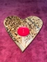 Дървен свещник сърце , снимка 2