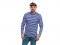 Нов мъжки моряшки комплект: моряшка блуза с дълъг ръкав и капитанска шапка, снимка 16