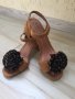 ZARA - Велурени дамски обувки, снимка 1 - Дамски обувки на ток - 32894813