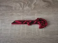 SRT Hellcat червено с черно емблема дясна, снимка 1