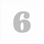 Релефни Сребърни Цифри - Числа (номера) за стаи, апартамент, хотел или свободно писане., снимка 7