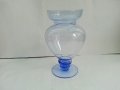 ретро стъклена ваза съд кана цветно стъкло, снимка 1