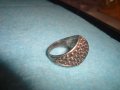 СТАРИНЕН СРЕБЪРЕН ПРЪСТЕН ВИСОКА ПРОБА ОКСИДИРАНО СРЕБРО ГРАНУЛАЦИЯ МАЙСТОРСКИ ВИНТИДЖ 24666, снимка 10