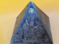 пирамида старинна бронз с инкрустации, снимка 5
