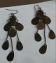 Метални,  висящи обеци,подходящи и за носия, снимка 1 - Обеци - 40794261