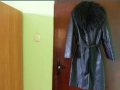 Дамско кожено палто с топла подплата, снимка 1