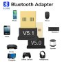 USB Bluetooth 5.1 адаптер Handsfree Безжичен предавател Приемник 2.4 GHz за настолен компютър Лаптоп, снимка 2