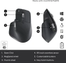 ЧИСТО НОВА С ЛЕПЕНКА Безжична мишка Logitech MX Master 3S ултрабързо скролиране, ергономична, 8K DPI, снимка 6