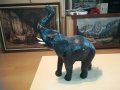 голям кожен слон-35х32х12см-внос швеицария, снимка 2