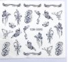 YZW-3090 пеперуди ключ Сол слайдер ваденки водни стикери за нокти маникюр татос, снимка 2