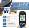 Инфрачервен термометър AOPUTTRIVER AP-1580, инфрачервен пирометър, диапазон от -50°С до 1580°С, снимка 6