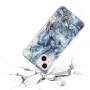 Силиконов калъф Marble Pattern IMD за iPhone 15, Сив мрамор, снимка 2