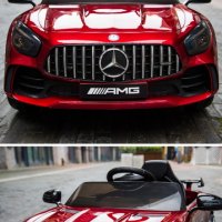 Акумулаторен КОЛА Mercedes GT R ,12V с меки гуми, снимка 6 - Детски велосипеди, триколки и коли - 33381712