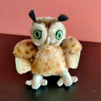 Колекционерска мека играчка Steiff Owl Wittie бухал, снимка 10 - Колекции - 37743297