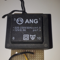 Трансформатор ANG 12V/0.5A, снимка 2 - Друга електроника - 44853052
