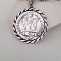 Стара сребърна гривна с монета в обков 1933г San Marino 20 lire, снимка 11 - Антикварни и старинни предмети - 40244005