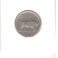 Ireland-5 Pence-1976-KM# 22-large type, снимка 3 - Нумизматика и бонистика - 43836579