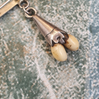 Стар сребърна брошка със зъби от Кошута, снимка 6 - Други - 44847275