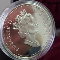 1 сребърен долар 1991 година Канада Елизабет II сребро в ТОП качество, снимка 5 - Нумизматика и бонистика - 35285275
