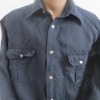 Мъжка риза с дълъг ръкав от лен, снимка 2 - Ризи - 26295480