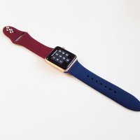 Силиконова каишка Apple Watch 3, iWatch 4 - 38mm/ 40mm/ 42мм/ 44мм/ 41мм/ 45мм​, снимка 6 - Каишки за часовници - 32470363