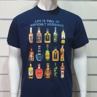 Нова мъжка тениска с трансферен печат Бутилки уиски, whiskey, алкохол, снимка 5 - Тениски - 28263573