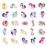 50 бр Малкото Пони My Little Pony самозалепващи лепенки стикери за украса декор картонена торта, снимка 4 - Други - 43992181