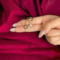 Дамски обеци Gianfranco от неръждаема стомана и позлатено покритие, снимка 1 - Обеци - 44896241