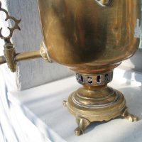 Месингов самовар за чай, снимка 7 - Антикварни и старинни предмети - 43271959