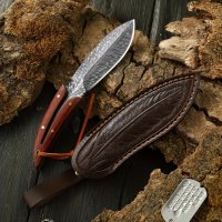 Швейцарски  многофункционален  ловен нож с шарка на пера, снимка 6 - Ножове - 43945223