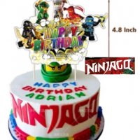 Лего Нинджаго Ninjago Happy Birthday Картонен топер украса декор за торта рожден ден парти, снимка 1 - Други - 36807143