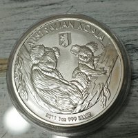 1 oz сребърна монета Кукабура 2012 и Коала 2011, снимка 3 - Нумизматика и бонистика - 43928690