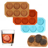 Силиконов Молд Биткойн Bitcoin монета , декорация торта фондан , лед  , свещи епоксидна смола, снимка 1 - Други - 35141870