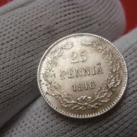 Сребърна монета 25 пеня 1916 , снимка 2 - Нумизматика и бонистика - 43002169