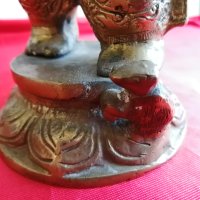 Уникална Бронзова Статуетка ГАНЕША, Будизъм , Буда, снимка 6 - Антикварни и старинни предмети - 43209693