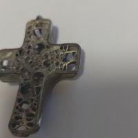 Старинен сребърен кръст, снимка 3 - Антикварни и старинни предмети - 39231736