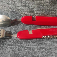 Швейцарско ножче с вилица и лъжица, снимка 4 - Ножове - 44845193